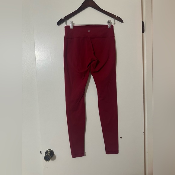 Lululemon Wunder Under Pant III Dark Red Size 6 - Picture 4 of 9